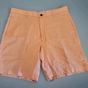 Brooks Brothers 37 Bermuda Peach Shorts Baird McNutt Irish Linen 36x9